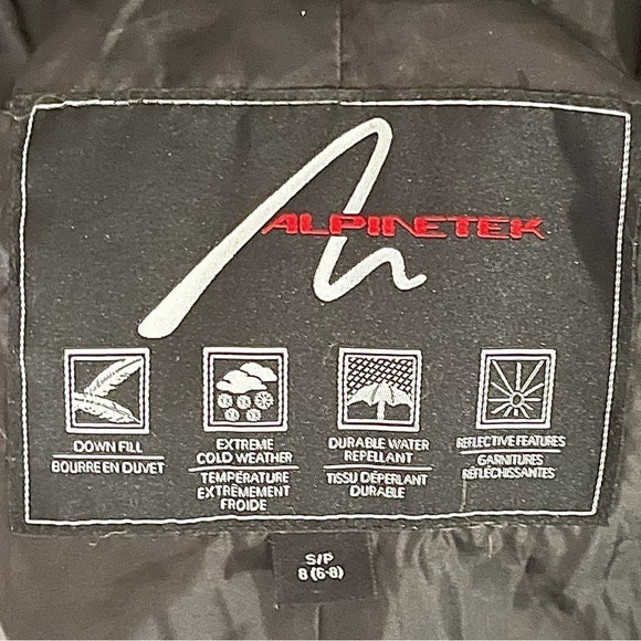 Alpinetek Down Heavy Winter Parka Black Size Small - Picture 6 of 6